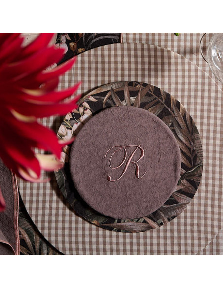 Segnaposto Lino Délavé Nocciola