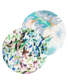 2 sottopiatti effetto seta: Papiro Verde, Pennello Blu