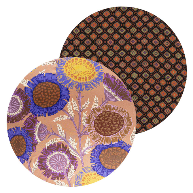 2 sottopiatti effetto seta: Girasole, Crochet