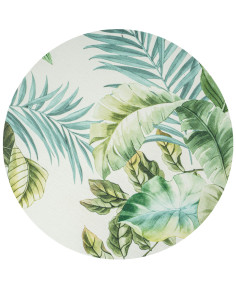 2 sottopiatti cotone: Plumage Verde, Fleur Verde 2