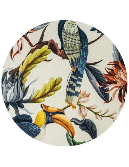 4 sottopiatti cotone: Maria Antonietta Giallo, Bouganville nera, Tucano, Orchidea gialla