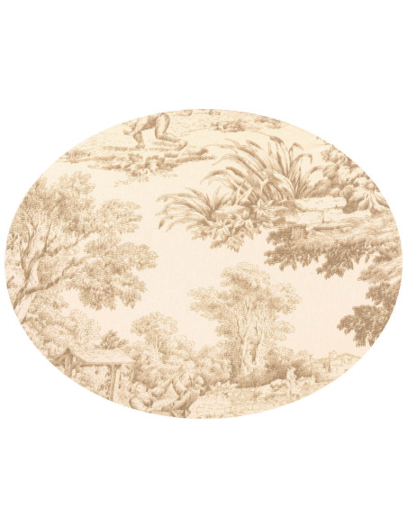 Sottopiatto Toile de Jouy Nocciola