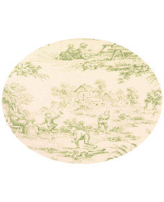 Sottopiatto Toile de Jouy Verde