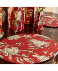 Tavola 20 in Cotone Oriente Rosso 2