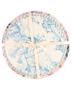 Set 3 Sottopiatti - Pasley, Vichy azzurro, Toile dj azzurro