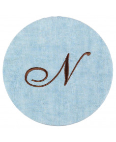 Segnaposto Lino Délavé Azzurro